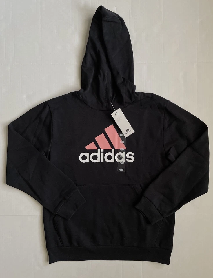 NUEVO CON ETIQUETAS Niñas Adidas Sudadera con Capucha Polar Manga Larga Negra - Talla Grande - ENVÍO GRATUITO Foto 1 de 4