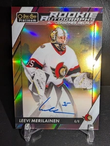 2023-24 O-Pee-Chee Platinum Update Leevi Merilainen Rookie Auto Sunset RC AU - Picture 1 of 9