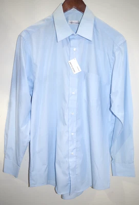 R1 - NWT Pierre Cardin Dress Shirt Mens 15 1/2 32-33 Light Blue L/S Cotton Blend - Image 1 of 3