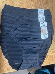 Jockey matt und glänzend schwarze hochgeschnittene Slips - 3er Set - Größe 6 - neu mit Etikett - Bild 1 von 2