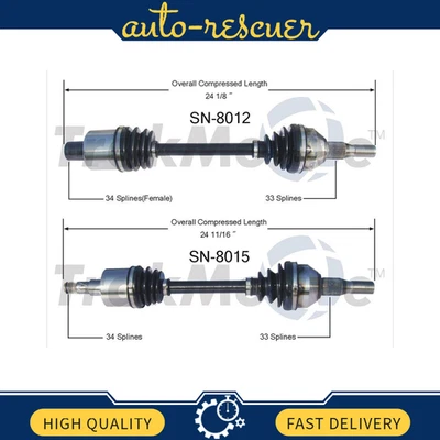 Par de ejes delanteros CV SurTrack para Saturn Vue tracción delantera 2,2 L L4 transmisión estándar Foto 1 de 3