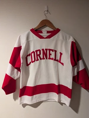 Винтажная молодежная хоккейная футболка 90-х Cornell University Gooley белая средний размер - Изображение 1 из 4