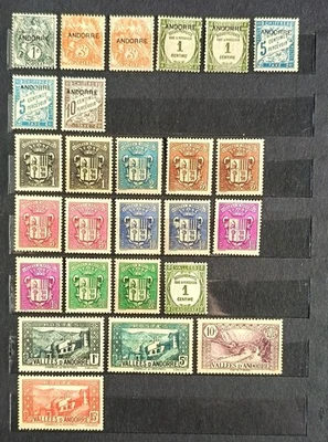 FRANCOBOLLI ANDORRA 1931 1936 MHL** LOTTO 26 PEZZI COLLEZIONE BELLI GOMMA ORIGIN - Imagen 1 de 4