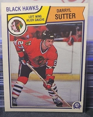 83-84 O-Pee-Chee Darryl Sutter 3rd Year Card 🚨🚨🚨 Chicago Blackhawks  - Image 1 of 2