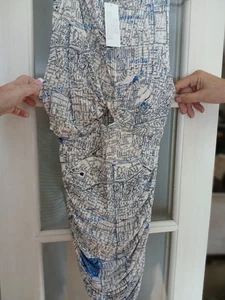 Urban Outfitters NWT Amaya Map Cut-Out Mini Dress Size Medium Bodycon Sleeveless - Picture 1 of 9