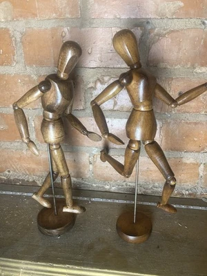 Vintage Mid Century männliche & weibliche Künstler Legenfiguren - Bild 1 von 4