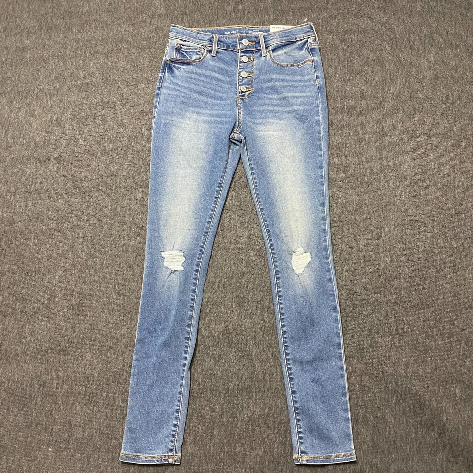 Jeans Old Navy Niñas Talla 14 Tiro Alto Rockstar Super Ajustados Jeggings NUEVOS NUEVOS CON ETIQUETAS Foto 1 de 4