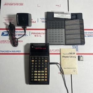 Texas Instruments TI-58 programmierbarer Taschenrechner Master Library + Stecker - GETESTET ** - Bild 1 von 16