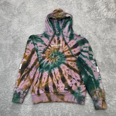 Sudadera con Capucha Joven e Imprudente Para Hombre Pequeña Rosa Tie Dye Forrada de Vellón Gráfico Algodón Foto 1 de 4