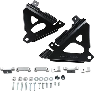 Works Black Aluminum Radiator Brace Guard for Kawasaki KX250F 21-24 - Picture 1 of 4