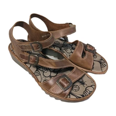 Sandalia Fly London para mujer Elit141Fly cuña cuero camel brida marrón talla 39 Foto 1 de 4