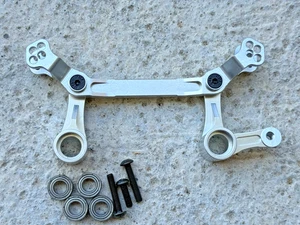 Cojinete de aluminio manivela de dirección Arrma 1/10 Typhon 223S 3s 4x4 BLX plateado - Imagen 1 de 3