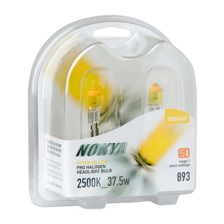 Nokya Hyper Yellow Pro Halogen Headlight Bulbs 893 37.5w 2500K Stage 1 NOK6622 - Image 1 of 1