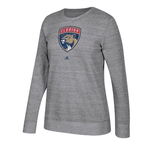 Florida Panthers Adidas Team Logo Graphite Heather Comfy Crew Sweatshirt Women's Cover