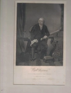 ROBERT MORRIS 1860s Johnson & Fry matted print- Founding Father - Picture 1 of 1