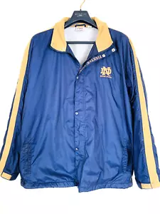 Notre Dame Jacket Men's XL Blue Gold Fightin' Irish NCAA Full Zip Red Oak - Picture 1 of 9