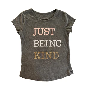 Girls T-Shirt Graphic Tee Just Be Kind - Arizona Jean Co SIZE 10 - 12 - Picture 1 of 7