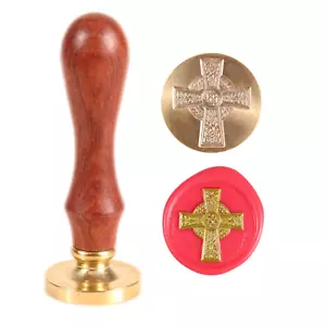 Celtic Cross Wax Seal Stamp Kit Jesus Cross Wax Stamp Religious Hanging Cross Ce - Picture 1 of 12