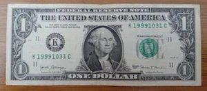 Birthday Note $1 1999/10/31 - Picture 1 of 1