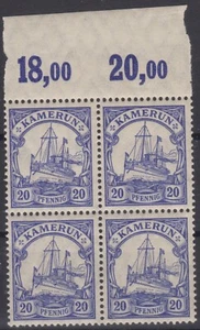 === Dt. Colonia Camerun Mi. 23 Sesso Quattro Margine Superiore, Kat. Ca. === - Imagen 1 de 1