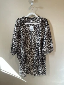 NWT Kohl's animal print cover up kimono top size one size - Picture 1 of 5