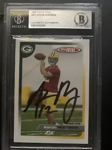 Aaron Rodgers Rookie Signed Auto 2005 Topps - BAS & JSA Full LOA RC HOF - Picture 1 of 2