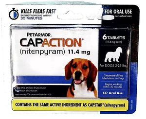 PETARMOR CAPACTION DOGS 2-25LB 6 TABLETS EXP. 05/2025  BRAND NEW, SEALED - Picture 1 of 2