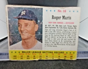 1963 Jell-O baseball #16 Roger Maris New York Yankees SP - Picture 1 of 2