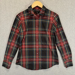 J.CREW Perfect Button Down Shirt Tartan Plaid Dressy Cotton Women’s 4T 4 Tall - Picture 1 of 12