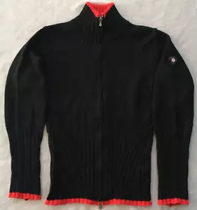 Versace Sport Alias womens Black Knitted Wool Zip Cardigan Sweater size S - Picture 1 of 11
