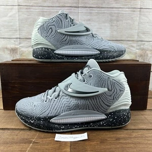 Nike KD 14 TB 'Wolf Grey’ Black White DA7850-002 Men Size 6/Women 7.5 RARE - Picture 1 of 9