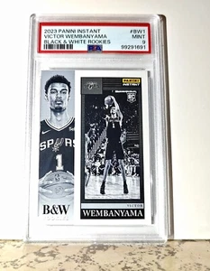 Victor Wembanyama 2023 Panini Black & White Rookies NBA #BW-1 Card PSA 9 Mint - Picture 1 of 2