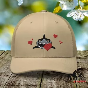 Sombrero de camionero para mujer San Valentín Tiburón Love Bites - Imagen 1 de 27