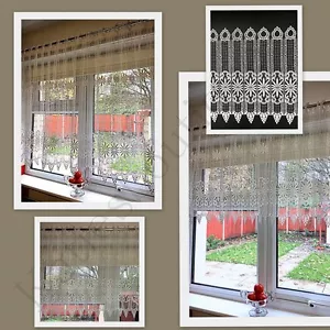 Cafe Net Curtain Guipiure Lace Ready To Hang Up Sold By The Metre - Picture 1 of 2