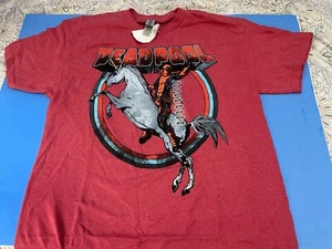 MARVEL COMICS DEADPOOL MENS T-SHIRT SIZE MEDIUM RED NWT. - Picture 1 of 3