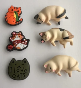 Cat multicolor Croc Shoe Charm - Cats For Crocs silicone & resin - Picture 1 of 3