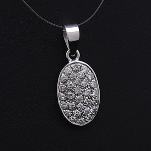 Colgante Harmony En Oro Blanco 18 KT 750 Diamantes 0,30 CT Naturales No Tratados - Imagen 1 de 5