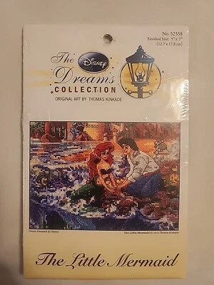 Disney Dreams Little Mermaid Thomas Kinkade 5X7 Cross Stitch Kit 2012 NEW - Image 1 of 4