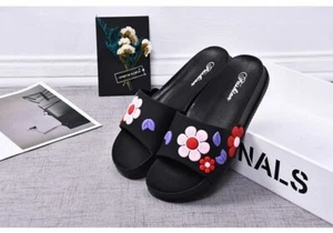 2021 Women Slippers Fashion Summer lovely Ladies Casual Slip On Beach Flip Flop - Picture 1 of 15