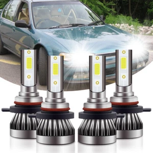 For Honda Accord 1991-2012 - 6000K LED Headlight High & Low Beam Bulbs Qty 4 - Picture 1 of 9