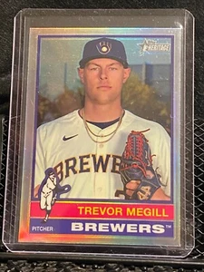 Trevor Megill 2025 Topps Heritage Chrome Refractor - #210 Brewers - Picture 1 of 2