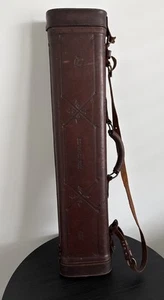 Estuche para pistola desmontable vintage de cuero mecanizado pierna de cordero con monograma EG Rix - Imagen 1 de 11