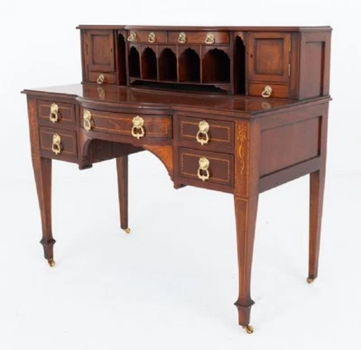 Sheraton Desk Mahogany Bonheur Du Jour 1880 - Image 1 of 4