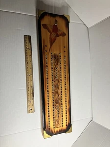 Cribbage Brett/Fasan mit dem Namen schöne Maine Artizan Spiel Holz/mit Heringen - Bild 1 von 9