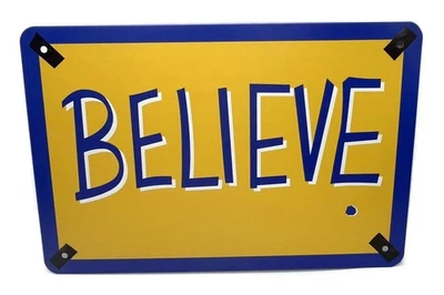 Metal Sign Plaque - BELIEVE - Wall Home Decoration - Image 1 of 2