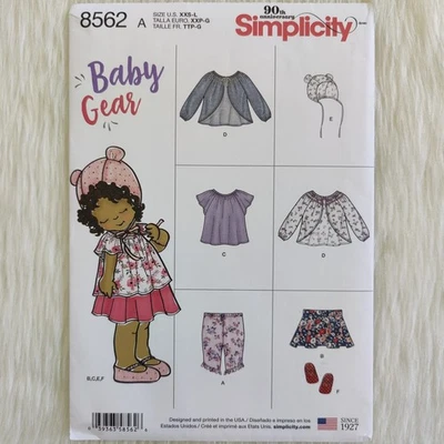 Simplicity 8562 Sewing Pattern, Size: XXS-L* Baby Girl, Jacket, Skirt, Bonnet - Image 1 of 3