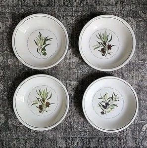 Vintage Williams Sonoma Pasta Salad Ceramic Serving Bowls Set Of 4 Olea Europaea - Picture 1 of 13