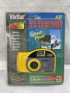 Vivitar Big Viewfinder All Weather No. A35 35 mm film Camera built in flash AV1 - Picture 1 of 4