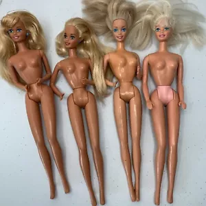 4 Vintage 60s 70s 80s 90s Mattel Barbie Dolls Random Hybrids Nude - Picture 1 of 19