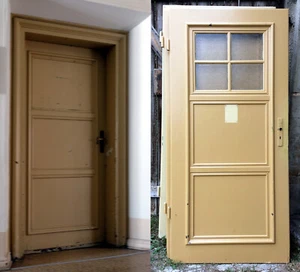 40 Zimmertüren, 1920er Jahre, z.T. Glasausschnitt, mit Rahmen, 99x207 cm, T-G - Bild 1 von 9